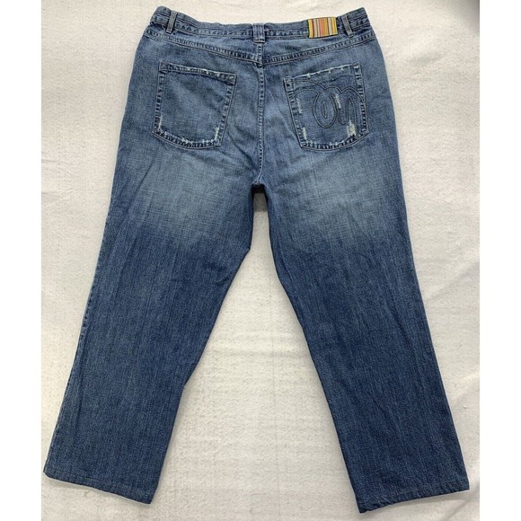 Meezan Art Couture Denim Jeans Men's 44 Medium Distress Wash Lightly Destroyed - Picture 12 of 16